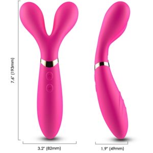 POTENTE - ARMONY - MASSAGER Y-WAND E VIBRADOR CABEÇA DUPLA FÚCSIA