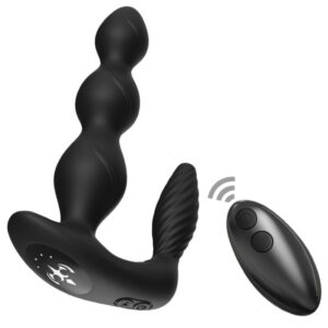 POTENTE - ARMONY - VIBRADOR E ESTIMULADOR MANFUN PLUG ANAL CONTROLE REMOTO PRETO