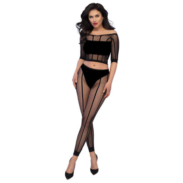 POTENTE - CHILIROSE - CR 4647 TOP E LEGGINS PRETO S/M