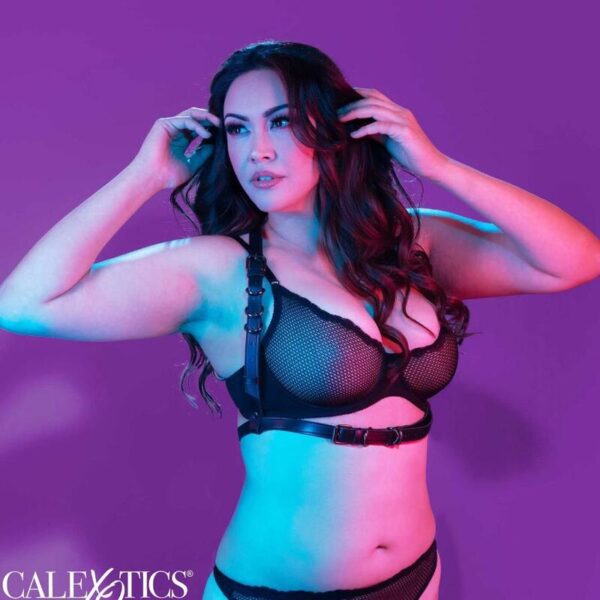 POTENTE - CALEXOTICS - EUPHORIA PLUS SIZE HALTER FIVELA ARNÊS PRETO