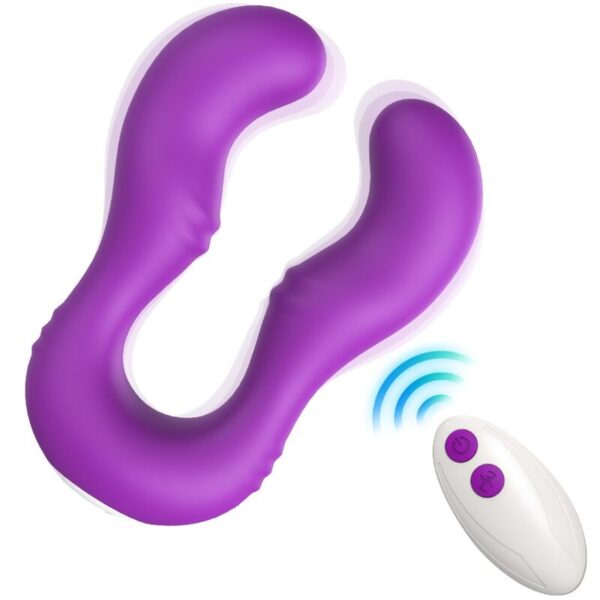 POTENTE - ARMONY - VIBRADOR SERAPH DUPLO CONTROLE REMOTO ROXO