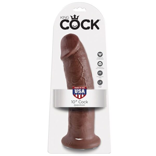 POTENTE - KING COCK - 10 DILDO MARROM 25.4 CM