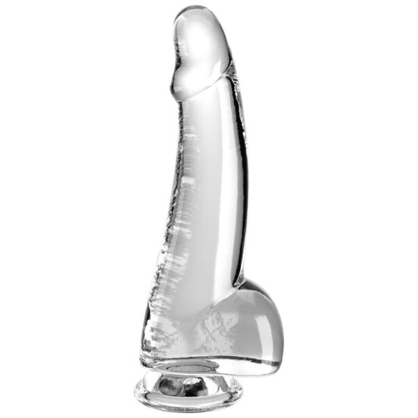 POTENTE - KING COCK - CLEAR DILDO COM TESTÍCULOS 15.2 CM TRANSPARENTE