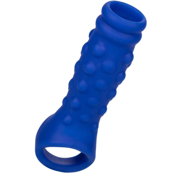 POTENTE - CALEXOTICS - ADMIRAL CAPA PARA PÊNIS COM FRISAS SILICONE LÍQUIDO AZUL