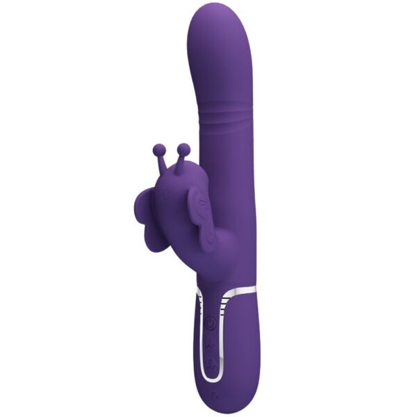 POTENTE - PRETTY LOVE - VIBRADOR COELHO MULTIFUNÇÕES 4 EM 1 BORBOLETA ROXO