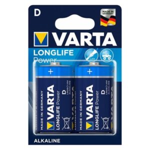 POTENTE - VARTA - LONGLIFE POTÊNCIA ALCALINA BATERIA D LR20 2 UNIDADE