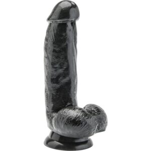 POTENTE - GET REAL - DILDO 12 CM COM BOLAS PRETO