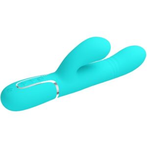 POTENTE - PRETTY LOVE - VIBRADOR MULTIFUNÇÃO G-SPOT AQUA VERDE