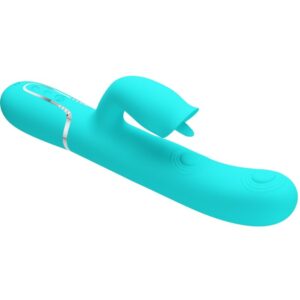 POTENTE - BONITO AMOR - VIBRADOR DE COELHO COM LAMBIDA AQUA VERDE