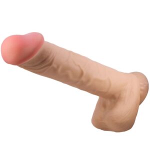 POTENTE - PRETTY LOVE - SÉRIE SLIDING SKIN DILDO REALÍSTICO COM VENTOSA DESLIZANTE PELE CARNE 26 CM