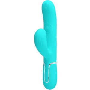 POTENTE - PRETTY LOVE - PERLITA MULTIFUNO 3 EM 1 VIBRADOR G-SPOT AQUA VERDE