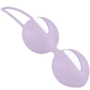 POTENTE - FUN FACTORY -  SMARTBALLS DUO BOLAS PÉLVICAS BRANCO / ROXO PASTEL