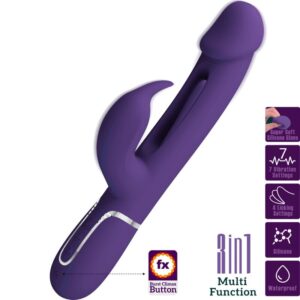 POTENTE - BONITO AMOR - KAMPAS COELHO VIBRADOR MULTIFUNÇÃO 3 EM 1 COM LÍNGUA VIOLETA