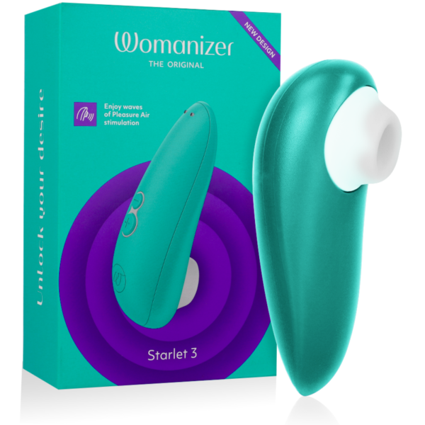 POTENTE - WOMANIZER - ESTIMULADOR CLITORIAL STARLET 3 TURQUESA