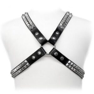 POTENTE - LEATHER BODY - PIRMIDE STUD ARNESS