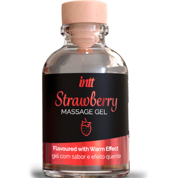 POTENTE - INTT MASSAGE & ORAL SEX - GEL DE MASSAGEM HOT EFFECT SABOR DE MORANGO