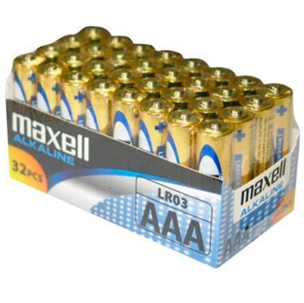 POTENTE - MAXELL - PACOTE DE BATERIAAAA LR03 * 32 UDS