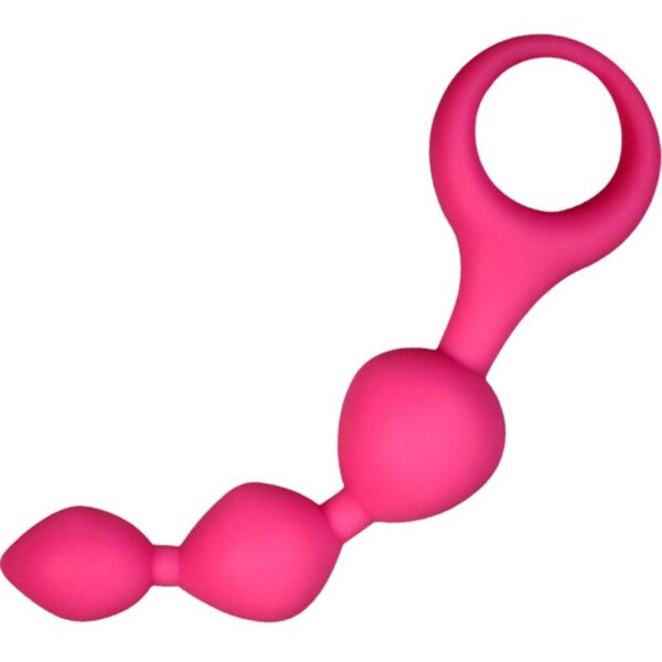 POTENTE - ALIVE - BOLAS ANAIS DE SILICONE TRIBALL ROSA 15 CM