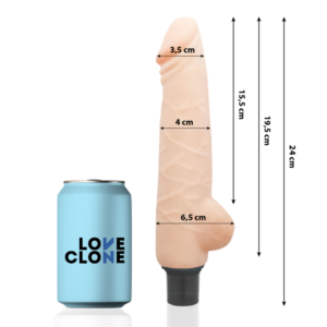 POTENTE - LOVECLONE - VIBRADOR AUTO LUBRIFICANTE HARALD 24 CM -O- 4 CM