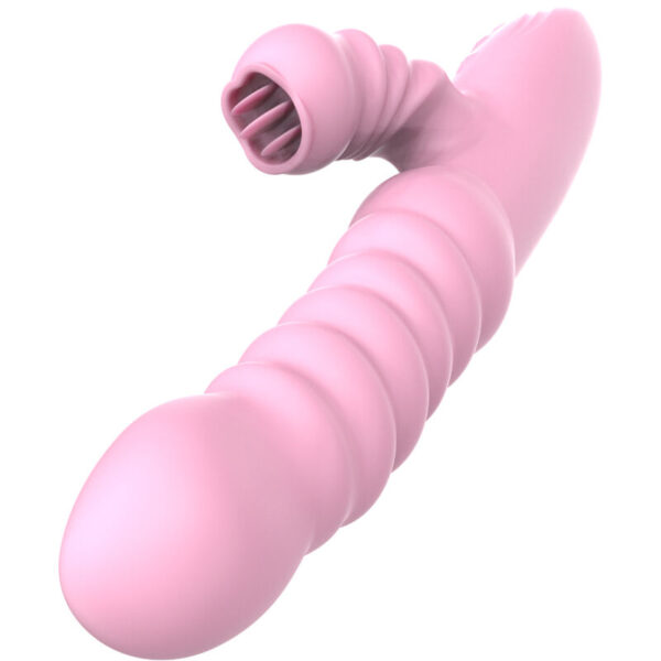 POTENTE - ARMONY - VIBRADOR MULTIFUNÇÃO COM EFEITO DE CALOR ESTIMULANTE DE LÍNGUA ROSA