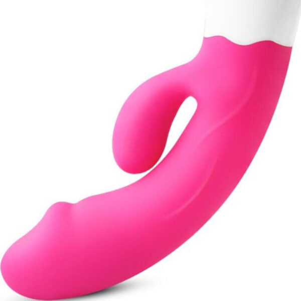 POTENTE - ARMONY - VIBRADOR FELIZ E ESTIMULADOR FÚCSIA RECARREGVEL