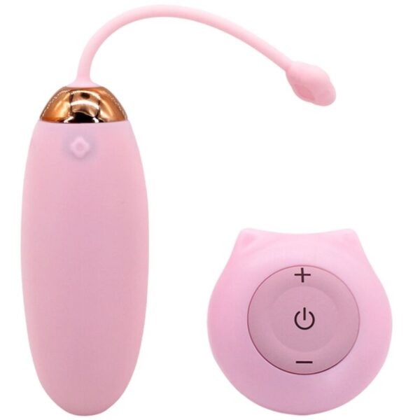 POTENTE - ARMONY - KITTY FUN EGG VIBRADOR CONTROLE REMOTO 10 VIBRAÇÕES ROSA