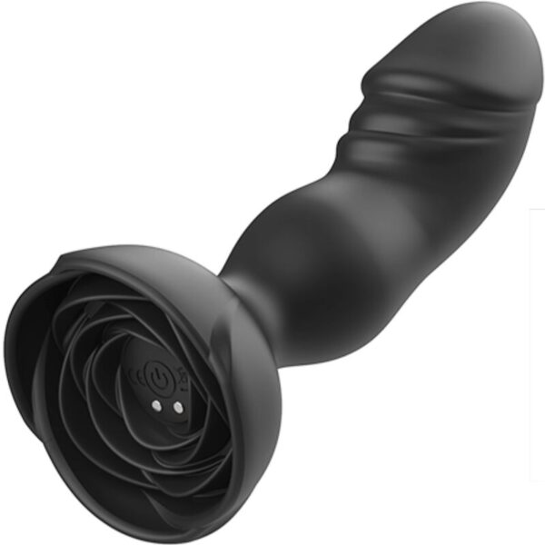 POTENTE - ARMONY - EXTREME A BLOOM VIBRADOR ROSE E CONTROLE REMOTO DE PLUG ANAL PRETO