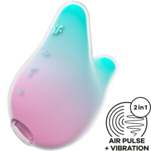 POTENTE - SATISFYER - MERMAID VIBES ESTIMULADOR E VIBRADOR MENTA E ROSA