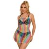 SUBBLIME - 952365 RAINBOW BARE SHOULDER FISHNET BODYSTOCKING TAMANHO ÚNICO - Image 3