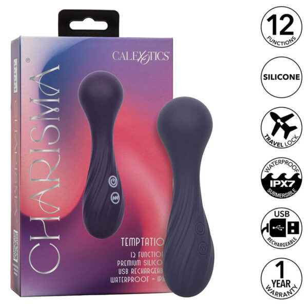 POTENTE - CALEXOTICS - CHARISMA TEMPTATION MASSAGER 12 FUNÇÕES ROXO