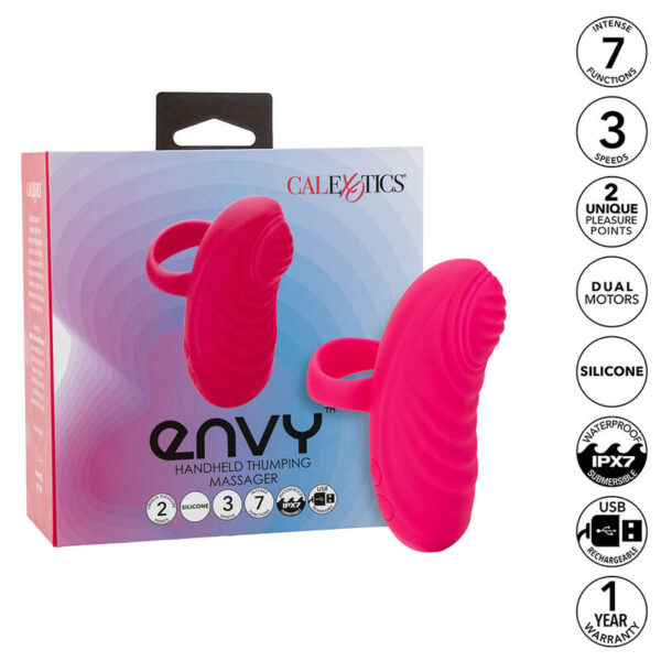 POTENTE - CALEXOTICS - ENVY HANDHELD ROLLING BALL MASSAGER 7 VIBRAÇÕES ROSA