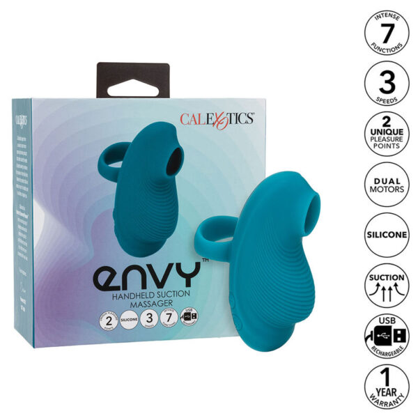 POTENTE - CALEXOTICS - ENVY HANDHELD ROLLING BALL MASSAGER 7 VIBRAÇÕES AZUL