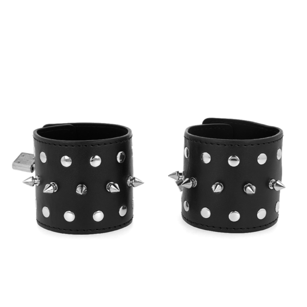 POTENTE - KINK - RETENÇÕES DE PULSO PUNK COM PONTOS 25 X 6 CM