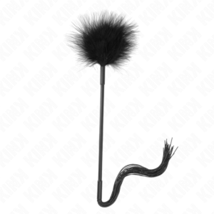POTENTE - KINK - CHICOTE DE SILICONE COM PENAS PARA CÓCEGAS 47 CM
