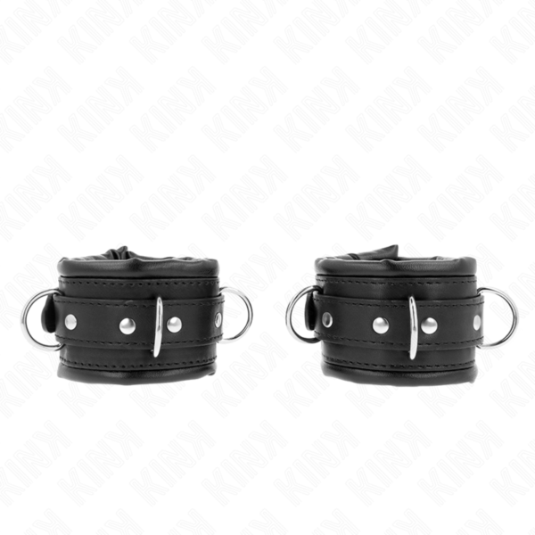 POTENTE - KINK - PULSO PESADO COM FORRO DE PELE PRETA AJUSTÁVEL 20-30 CM X 6 CM