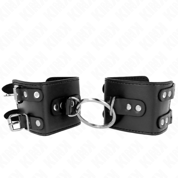 POTENTE - KINK - PUNHOS FIXOS COM ANEL E PRETOS AJUSTÁVEIS PRETOS 17-22 CM X 6