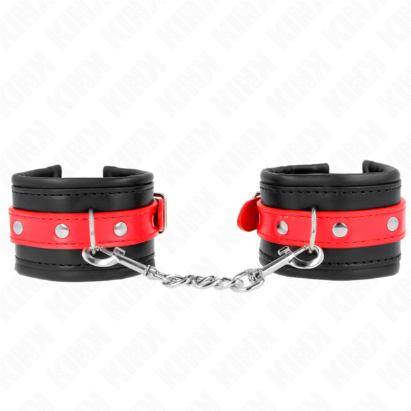 POTENTE - KINK - PULSO PRETO COM CINTO VERMELHO AJUSTÁVEL 17-28 CM X 6 CM