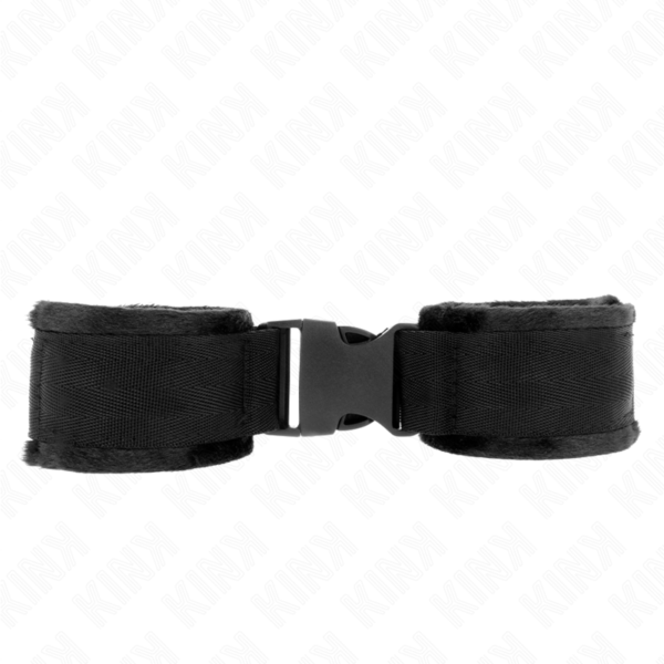 POTENTE - KINK - RETENÇÕES DE PULSO NYLON BIND HOOK&LOOP VERMELHO-PRETO MODELO 1 AJDUSTABLE 25-35 CM X 6 CM