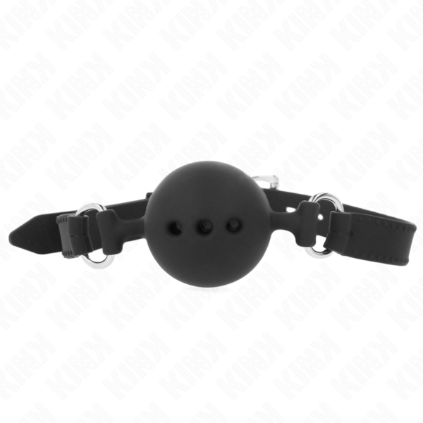 POTENTE - KINK - MORDAÇA COMPLETA DE SILICONE 55 x 2 CM COM BOLA DE 4