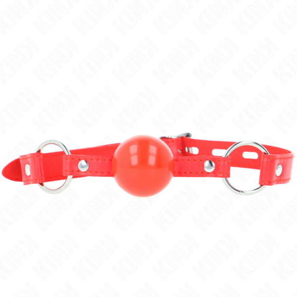 POTENTE - KINK - MORDAÇA BOLA TPE 4 CM COM FECHADURA ROJO 60 x 2 CM