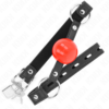 KINK - BOLA MORDAÇA 4 CM COM FECHADURA BOLA VERMELHA ALÇA PRETA 60 x 2 CM - Image 2