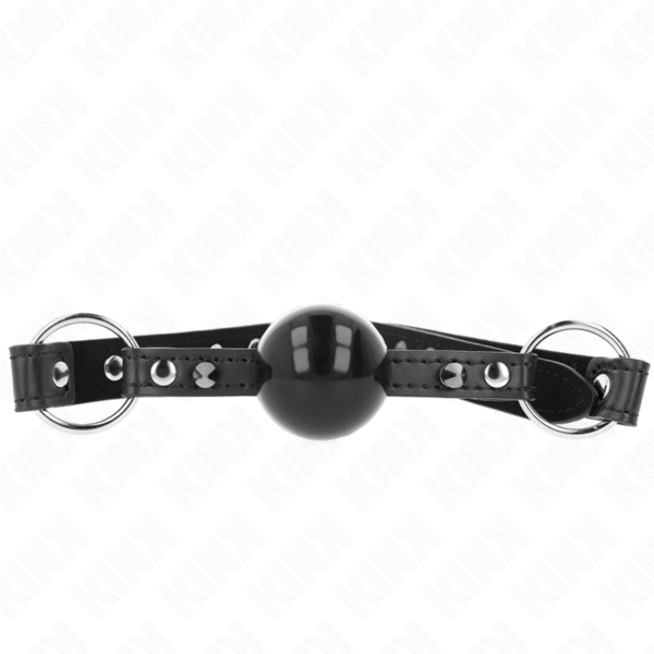 POTENTE - KINK - MORDAÇA BOLA 4 CM COM PONTA REBITE E SNAP LOCK 65 x 2 CM