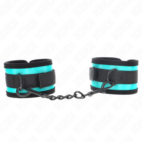 POTENTE - KINK - GANCHO E LOOP NYLON BIND PULSO PRETO-AZUL AJUSTÁVEL 18-32 CM X 5 CM