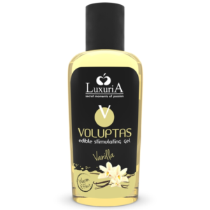 POTENTE - INTIMATELINE LUXURIA - VOLUPTAS GEL DE MASSAGEM COMESTÍVEL EFEITO AQUECEDOR - BAUNILHA 100 ML