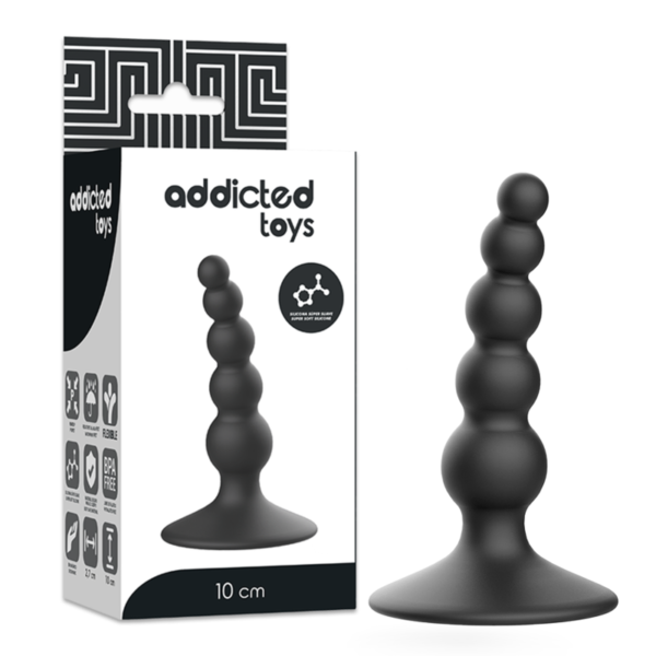 POTENTE - ADDICTED TOYS - PLUG SEXUAL ANAL 10 CM PRETO