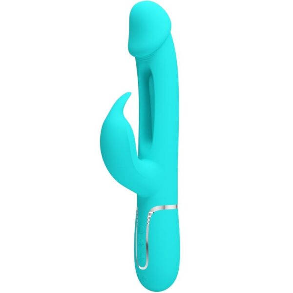 POTENTE - PRETTY LOVE - VIBRADOR COELHO DEJON 3 EM 1 MULTIFUNO AQUA VERDE