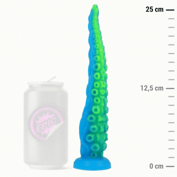 POTENTE - EPIC - SCYLLA FLUORESCENTE TENTCULO FINO DILDO TAMANHO PEQUENO