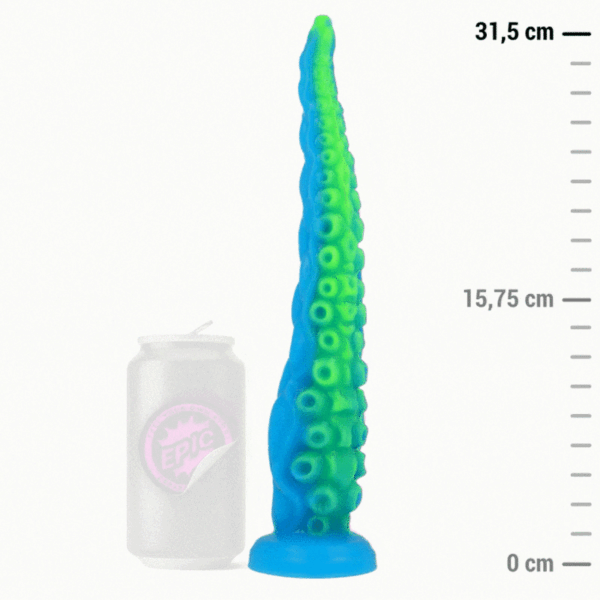 POTENTE - EPIC - SCYLLA FLUORESCENTE FINO TENTCULO DILDO TAMANHO GRANDE