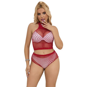 POTENTE - SUBBLIME - 952402 FISHNET SET COM DIAMANTES ROSA TAMANHO ÚNICO