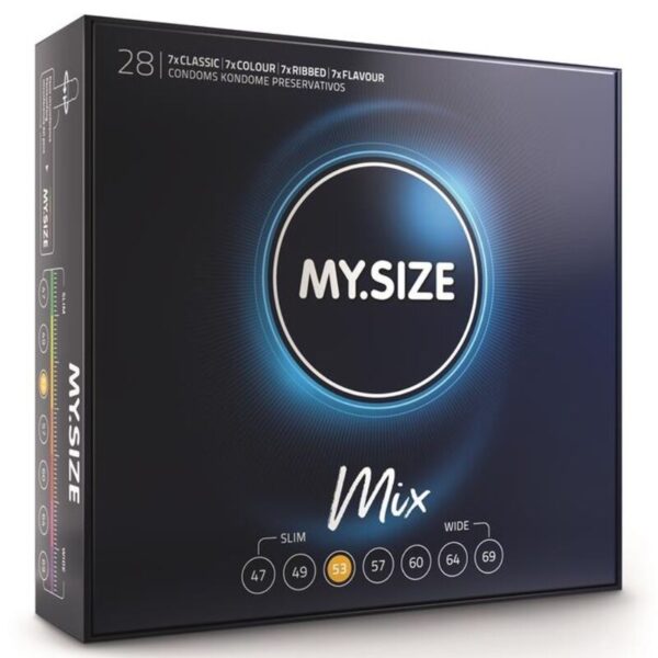 POTENTE - MY SIZE - MIX PRESERVATIVOS 53 MM 28 UNIDADES